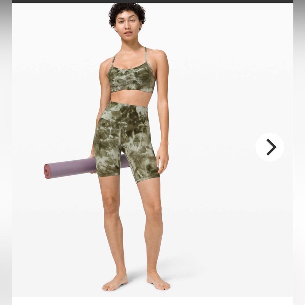 Lululemon Align Short 8" *Diamond Dye Light Sage Army Green Dark Olive size 4